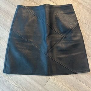 Topshop Black Asymmetrical Pencil Mini Skirt